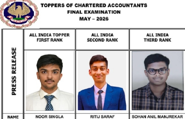 आईसीएआई मई 2026 फाइनल परीक्षा के टॉपर का (फाइल फोटो)
