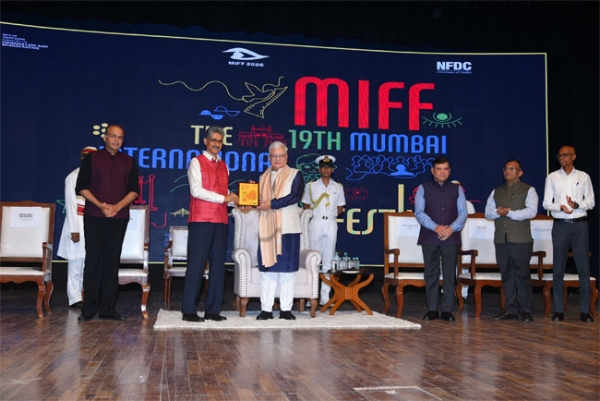 फोटो: 19वां द्विवार्षिक मुंबई अंतरराष्ट्रीय फिल्म महोत्सव (मिफ्फ-2026) का मुंबई में शुभारंभ करते हुए राज्यपाल जिष्णु देव वर्मा
