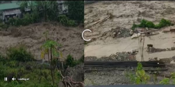 অৰুণাচল প্ৰদেশৰ কেয়ী পানীয়ৰত ধাৰাসাৰ বৰষুণৰ ফলত ভূমিস্খলনৰ লগতে পথৰ ক্ষতিসাধন