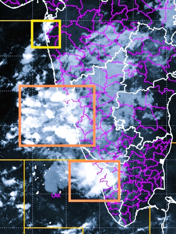 मौसम विभाग द्वारा जारी सैटेलाईट इमेज