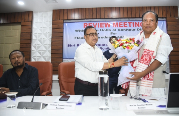 অসম চৰকাৰৰ কেবিনেট মন্ত্ৰী তথা শোণিতপুৰ জিলাৰ অভিভাৱক মন্ত্ৰী শ্ৰী বিশ্বজিৎ দৈমাৰীৰ সভাপতিত্বত এখন বিস্তৃত জিলা পৰ্যালোচনা সভা