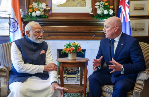 प्रधानमंत्री मोदी और न्यूजीलैंड के प्रधानमंत्री लक्सन
