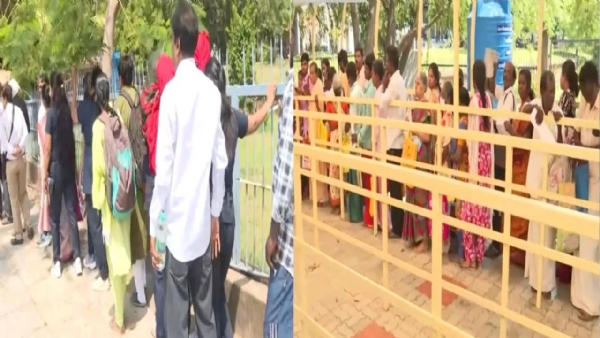 मुख्यालय में उमड़ता हुआ भीड़