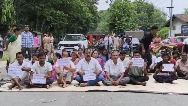মৰিগাঁওৰ ভূৰবন্ধাত উত্তাল প্ৰতিবাদ