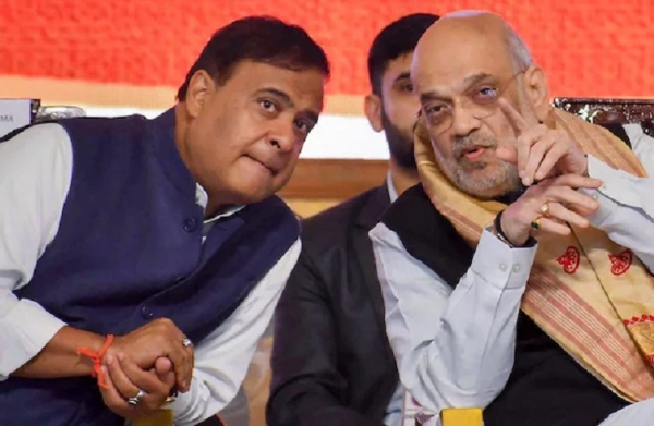 अमित शाह एवं डॉ. हिमंत बिस्व सरमा। फाइल फोटो