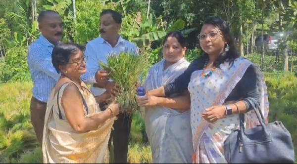 ভাৰতীয় কিষাণ সংঘ যোৰহাট জিলাই টীয়কত বানাক্ৰান্তৰ মাজত বিতৰণ কৰিলে ধানৰ কঠিয়া