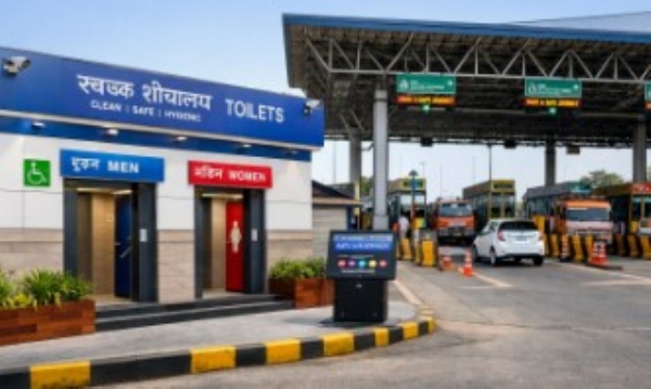 टोल प्लाजा पर यात्रियों के लिए आधुनिक और स्वच्छ शौचालय सुविधाएं (प्रतीकात्मक फोटो)। टोल प्लाजा पर यात्रियों के लिए आधुनिक और स्वच्छ शौचालय सुविधाएं (प्रतीकात्मक फोटो)।