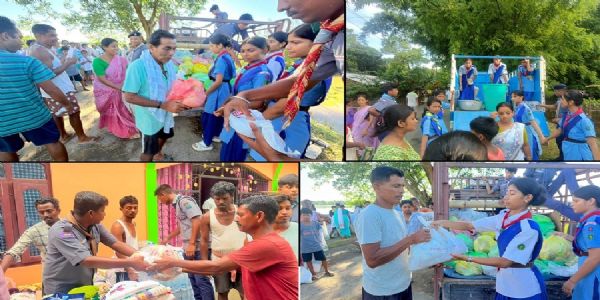 বানাক্ৰান্ত পৰিয়ালসমূহলৈ উত্তৰ-পূব সীমান্ত ৰেলৱেৰ ভাৰত স্কাউটছ এণ্ড গাইডছৰ সাহাৰ্য