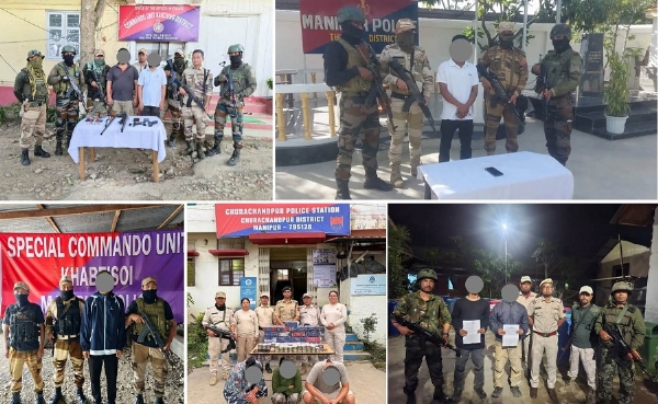 The Images Related to the Ongoing Operation in Manipur Shared by Manipur Police on Saturday.