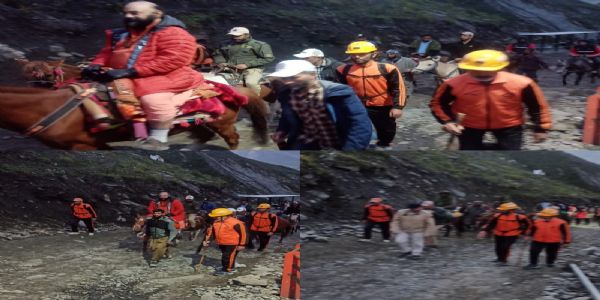 ছড়ী মুবাৰক পবিত্ৰ গুহাৰ দিশে আগবাঢ়ি যোৱাৰ লগে লগে অমৰনাথ যাত্ৰা সম্পূৰ্ণ হোৱাৰ উপক্ৰম