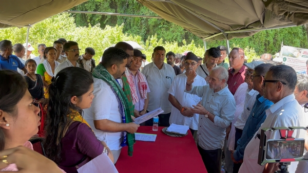 হাতীৰ খাদ্যৰ বাবে তামুলপুৰৰ বগামাটিত নেপিয়াৰ ঘাঁহ আৰু ঔটেঙাৰ পুলি ৰোপণ।