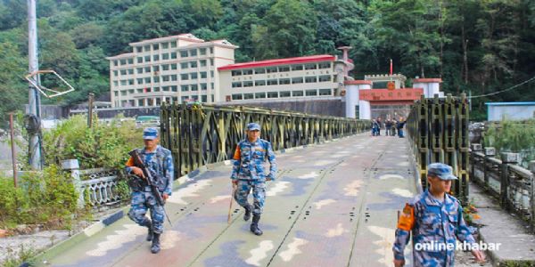 নেপাল-চীন বাণিজ্য পথ সীমান্ত এলেকাত হোৱা ভূমিস্খলনত ক্ষতিগ্ৰস্ত সশস্ত্ৰ আৰক্ষীৰ বি.অ.পি