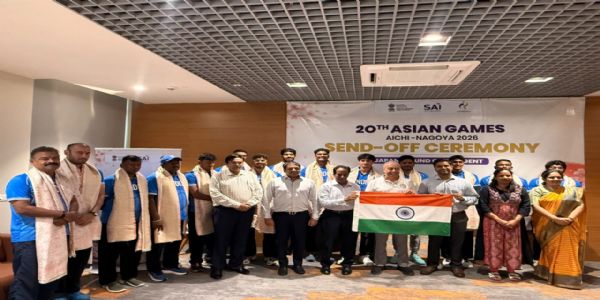২০ সংখ্যক এছিয়ান গেমছ: ভাৰতীয় সাঁতোৰ দল জাপান অভিমুখে যাত্ৰা, আহমেদাবাদত বিদায় সম্ভাষণ