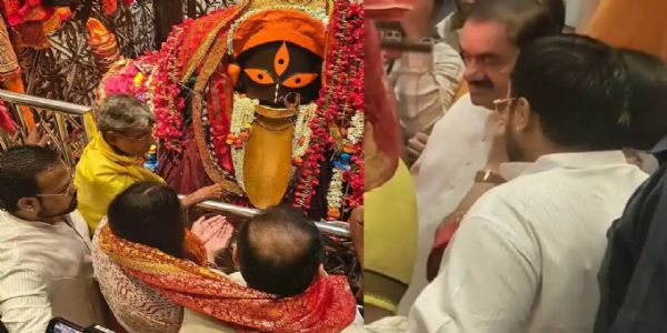 মুখ্যমন্ত্ৰী শুভেন্দু অধিকাৰীৰ সৈতে বিনিয়োগৰ বিষয়ে আলোচনা কৰাৰ পূৰ্বে প্ৰাৰ্থনা কৰিবলৈ কালিঘাটত উপস্থিত গৌতম আদানী