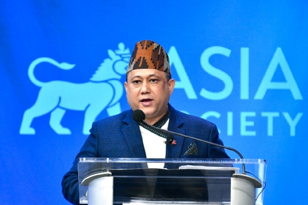 नेपाल के विदेश मंत्री शिशिर खनाल का न्यूयॉर्क में  संबोधन