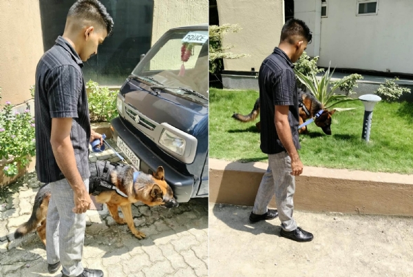 গুৱাহাটীৰ এচিএ ক্ৰিকেট ষ্টেডিয়ামত এছ এছ বিৰ শ্বান দলে এণ্টি-ছাবোটাজ পৰীক্ষা সম্পন্ন কৰে